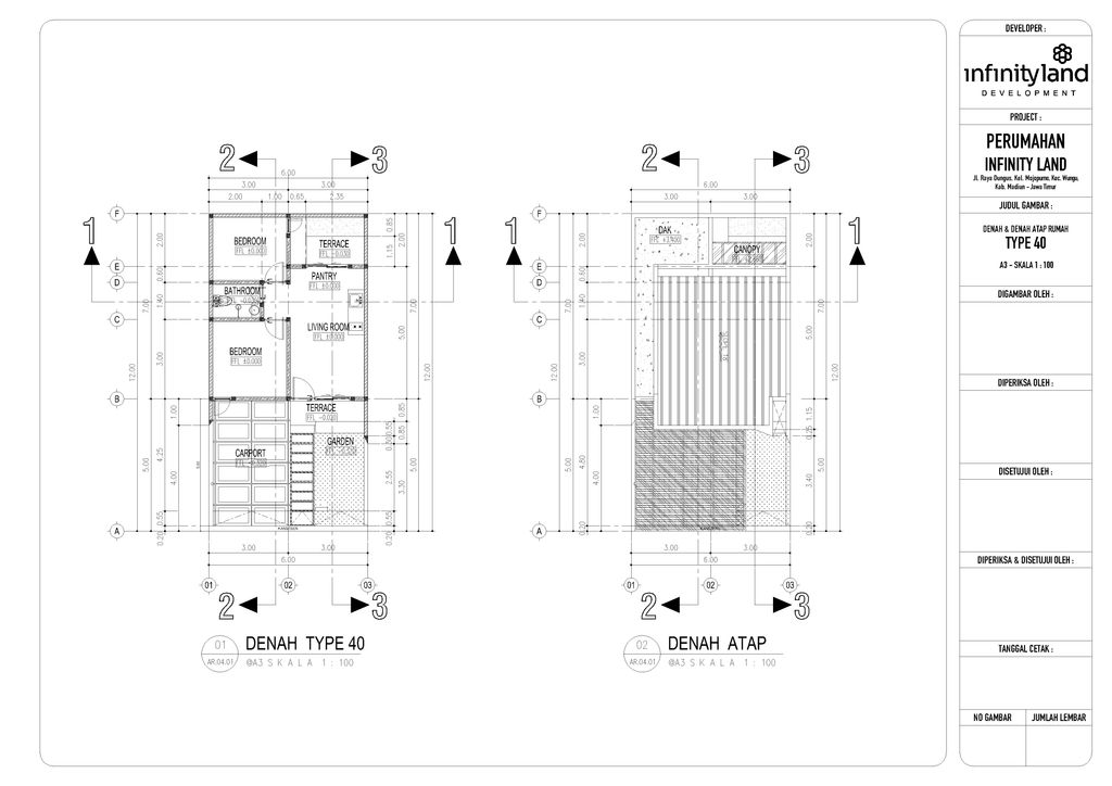 foto denah rumah tipe RUBY perumahan The Eleva Residance