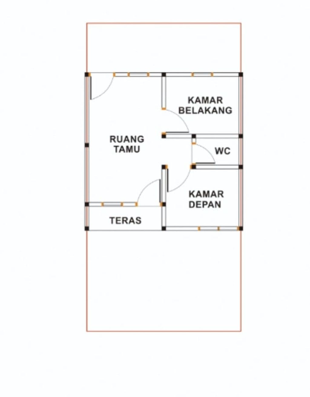 foto denah rumah tipe 36 perumahan VALM RESIDENCE SALEWANGENG