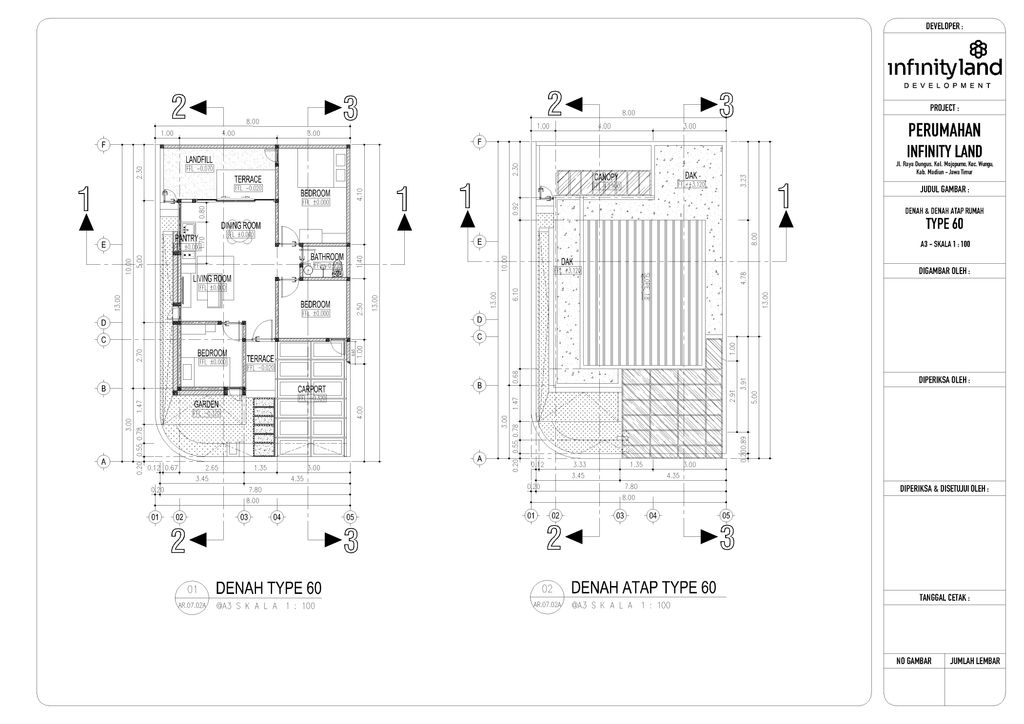 foto denah rumah tipe EMERALD perumahan The Eleva Residance