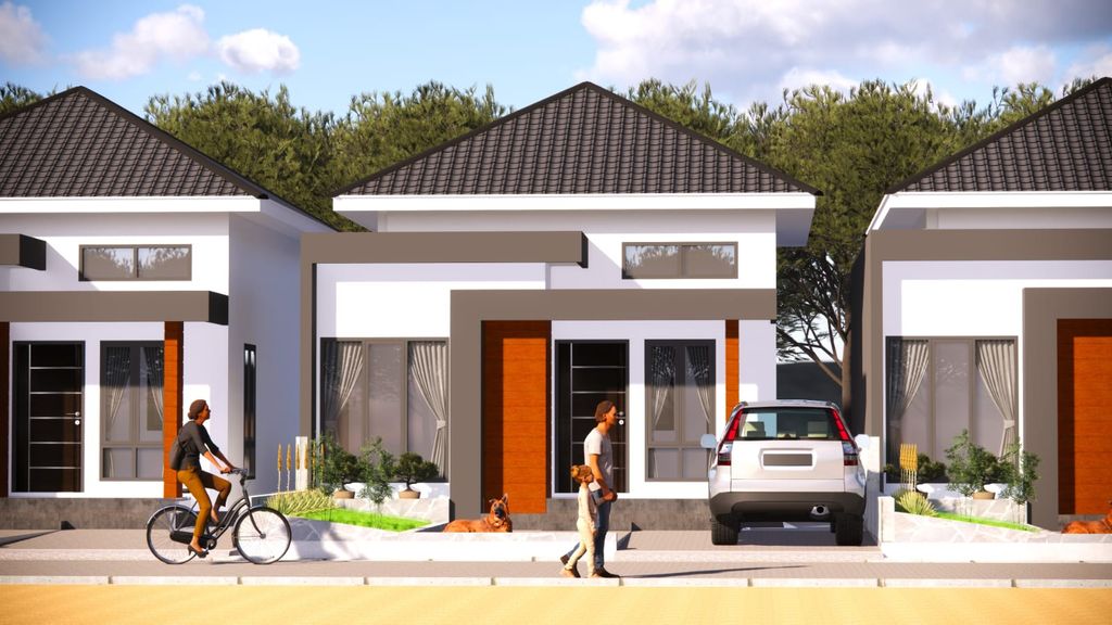 foto tampak rumah tipe 45 perumahan Sikka Regency 2