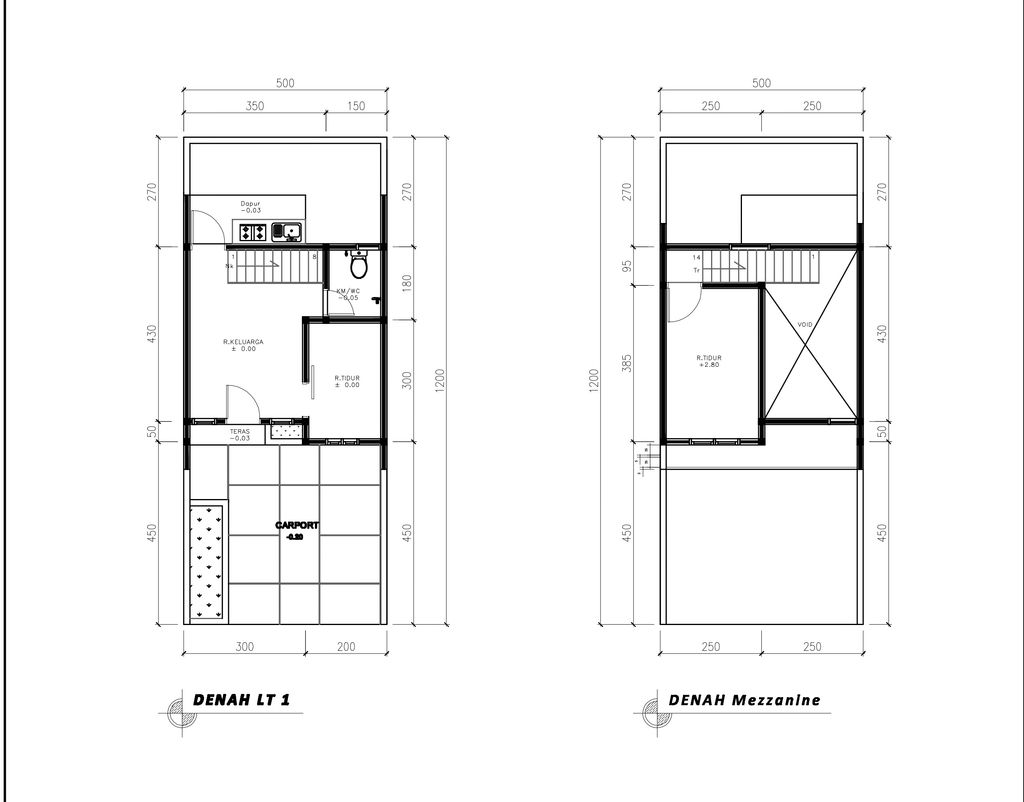 foto denah rumah tipe 36 Mezanin (2 kamar) (311) perumahan Bukit Sukanagara Resort