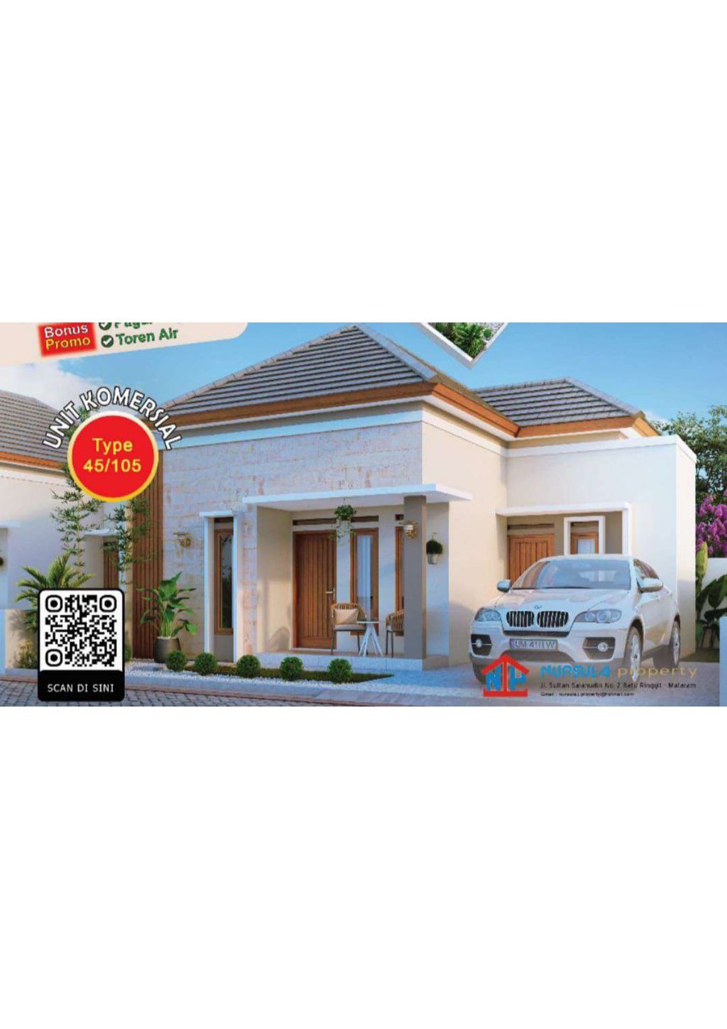 foto tampak rumah tipe 45 perumahan CITRA PERMATA
