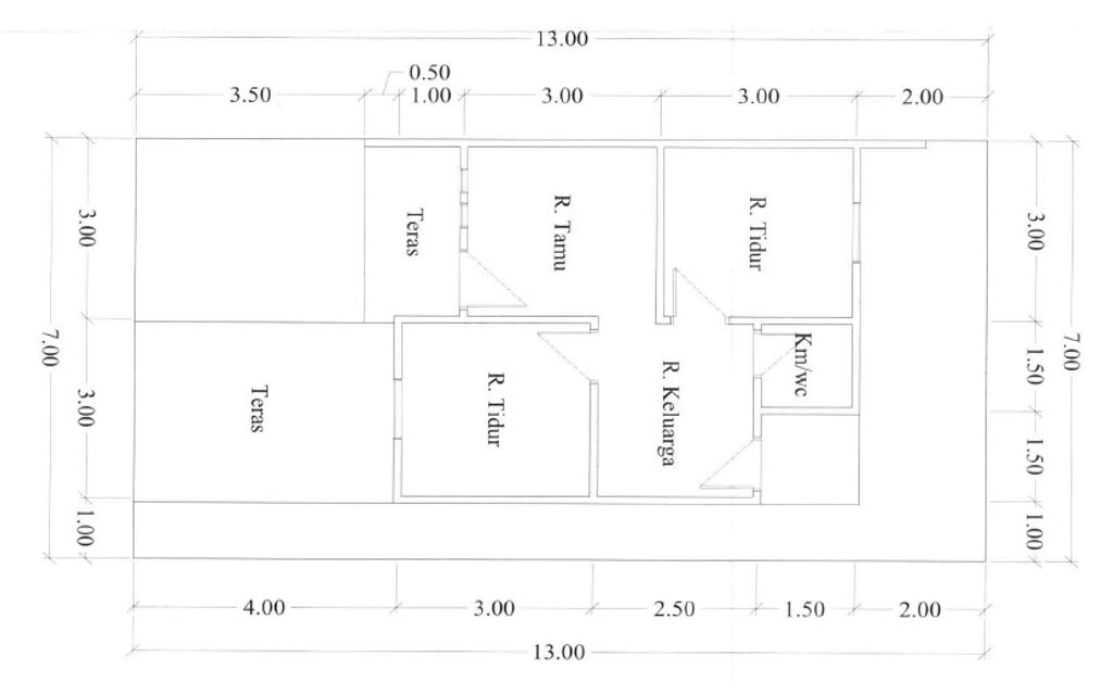 foto denah rumah tipe RSH perumahan ZASYA RESIDENCE