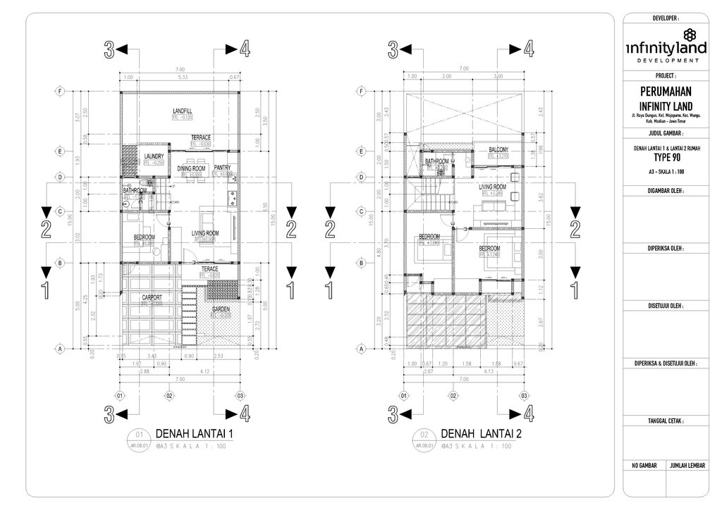 foto denah rumah tipe DIAMOND perumahan The Eleva Residance