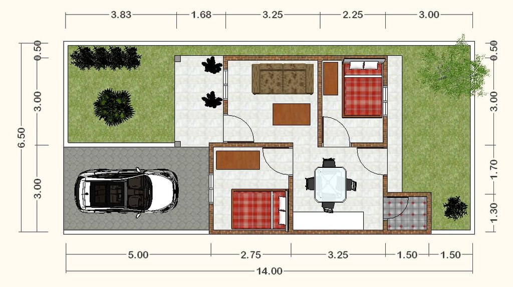 foto denah rumah tipe 36 perumahan PERUMAHAN GRIYA DANISH RESIDENCE