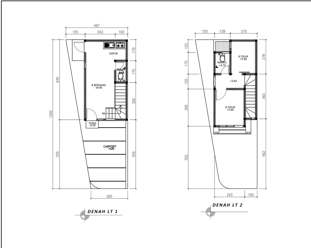 foto denah rumah tipe 43 Compact High Ceiling (420) perumahan G-Land Ciwastra Park