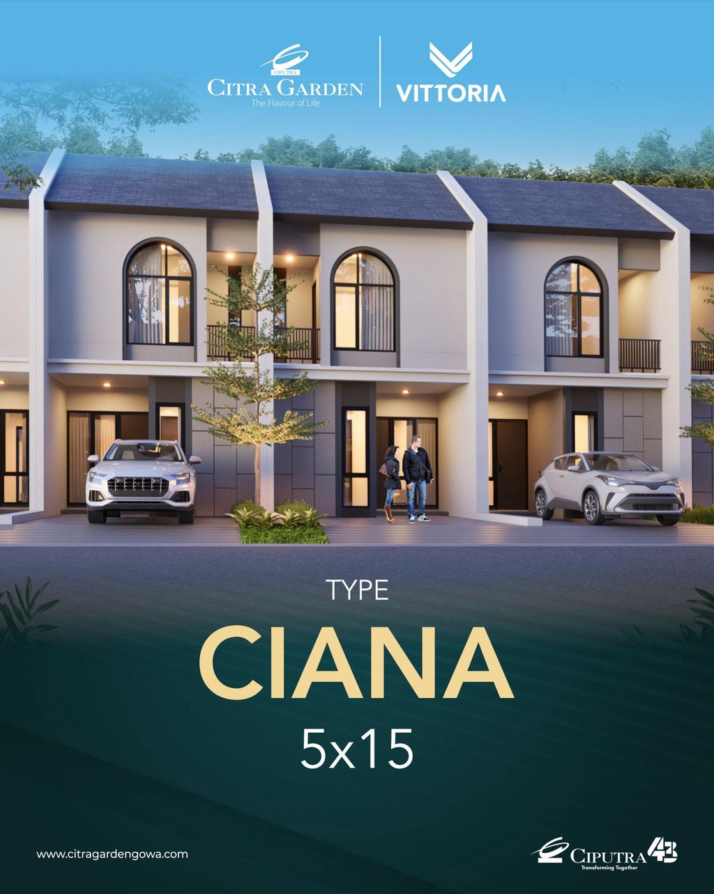 foto tampak rumah tipe CIANA perumahan CITRA GARDEN VITTORIA