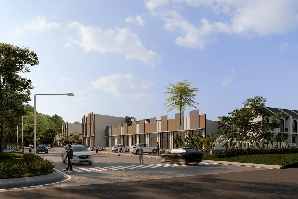 foto tampak rumah tipe HORIZONE 2 LANTAI perumahan CITRA GARDEN VITTORIA