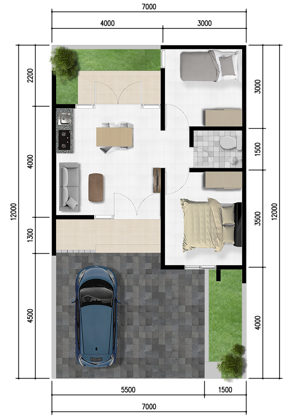 foto denah rumah tipe 41 perumahan Emerald Garden