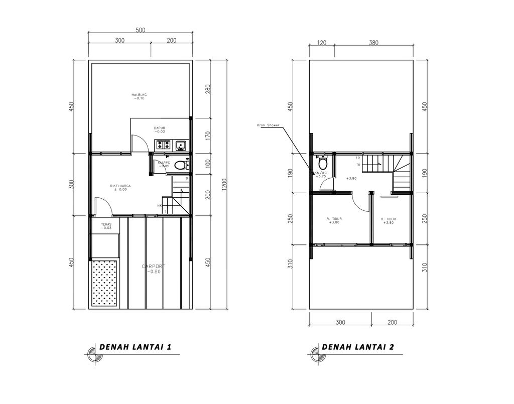 foto denah rumah tipe 38 Compact (2 kamar) (425) perumahan G-Land Canola Residence