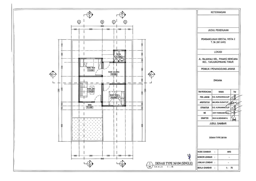 foto denah rumah tipe 36 LUWAS 91 perumahan KRISTAL VISTA 2