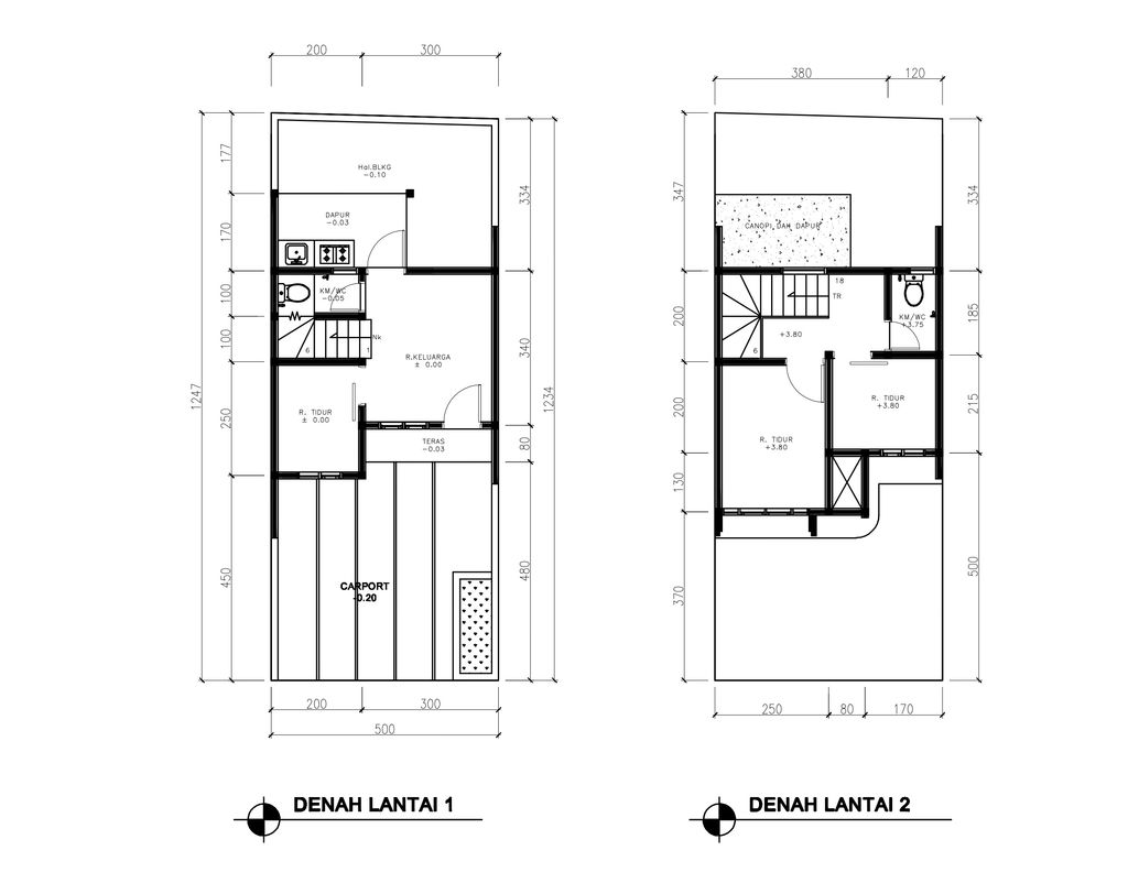 foto denah rumah tipe 43 Compact 3 Kamar HC (485) perumahan G-Land Ciwastra Park 2