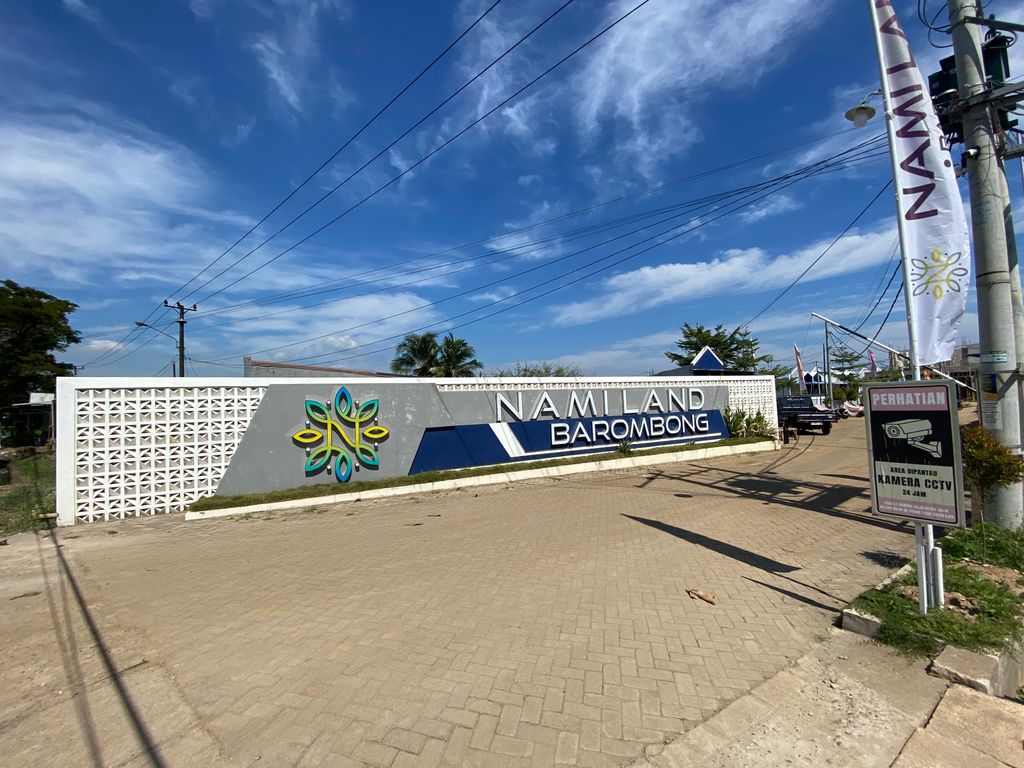 foto gerbang perumahan NAMI LAND BAROMBONG TAHAP 3