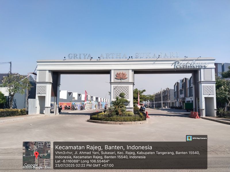 foto gerbang perumahan GRIYA ARTHA SUKASARI RESIDENCE