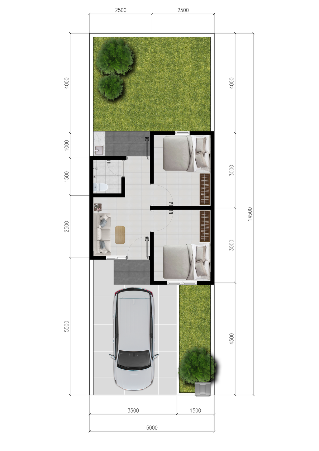 foto denah rumah tipe Sahir perumahan JUMANA RESIDENCE