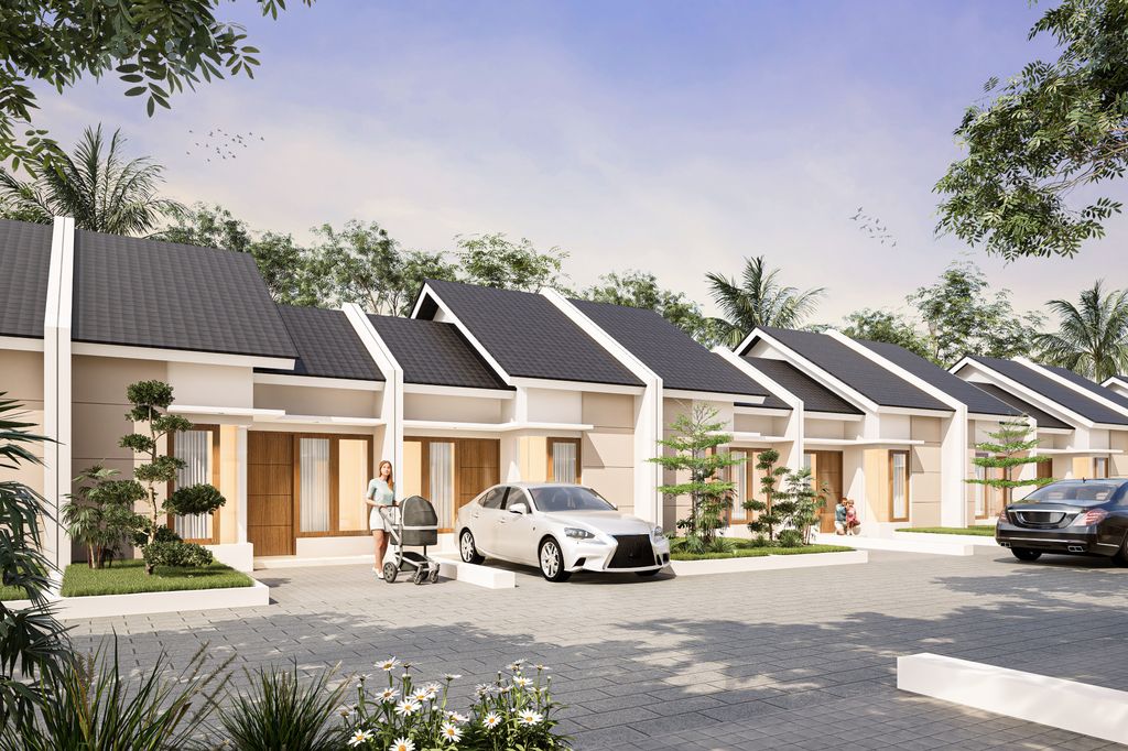 foto tampak rumah tipe 30/60 perumahan NATURA RESIDENCE 2