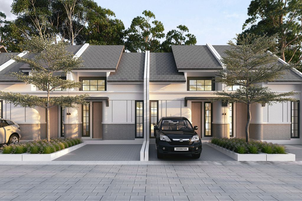 foto tampak rumah tipe 40/60 perumahan NATURA RESIDENCE 2