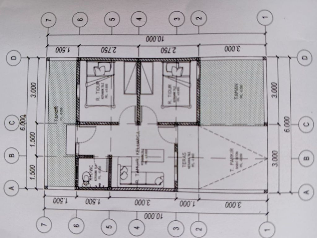 foto denah rumah tipe 30/60 perumahan DALUNG GREEN VILLAGE TAHAP 2