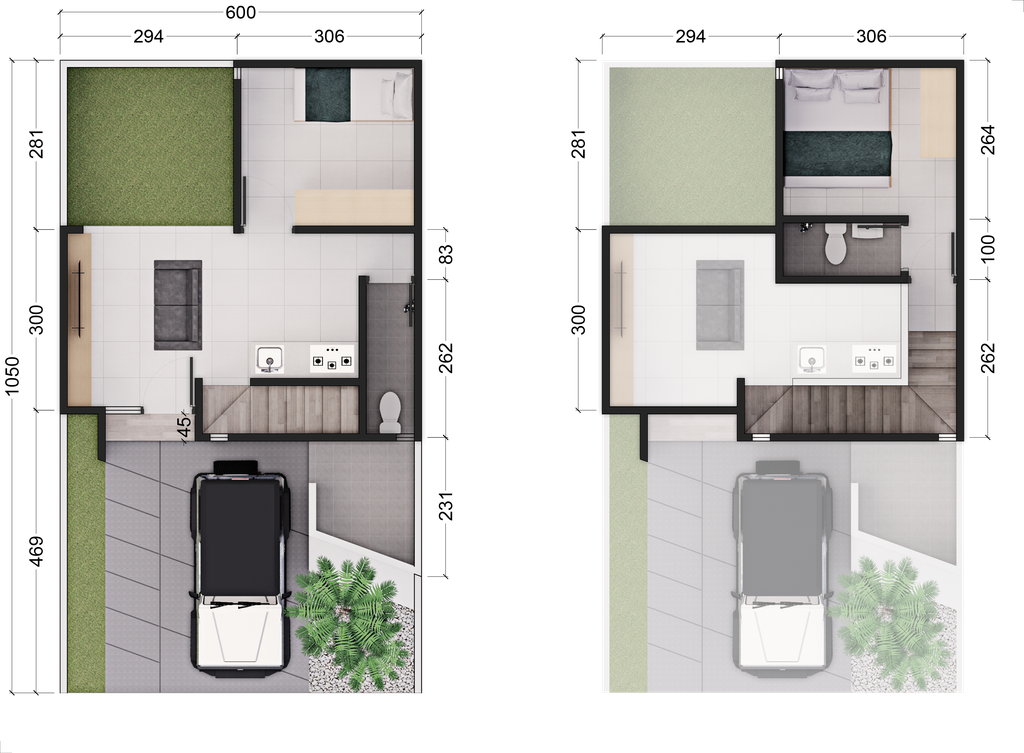 foto denah rumah tipe 42 / STANDAR perumahan GREENLAND FOREST HILL EXT