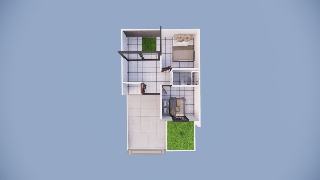 foto denah rumah tipe 36/60 perumahan D'PRANS HOUSE BUDIASIH