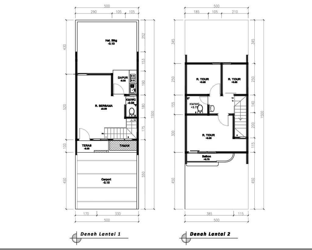 foto denah rumah tipe 60 Compact 3 Kamar HC (711) perumahan G-Land Ciwastra Park 2
