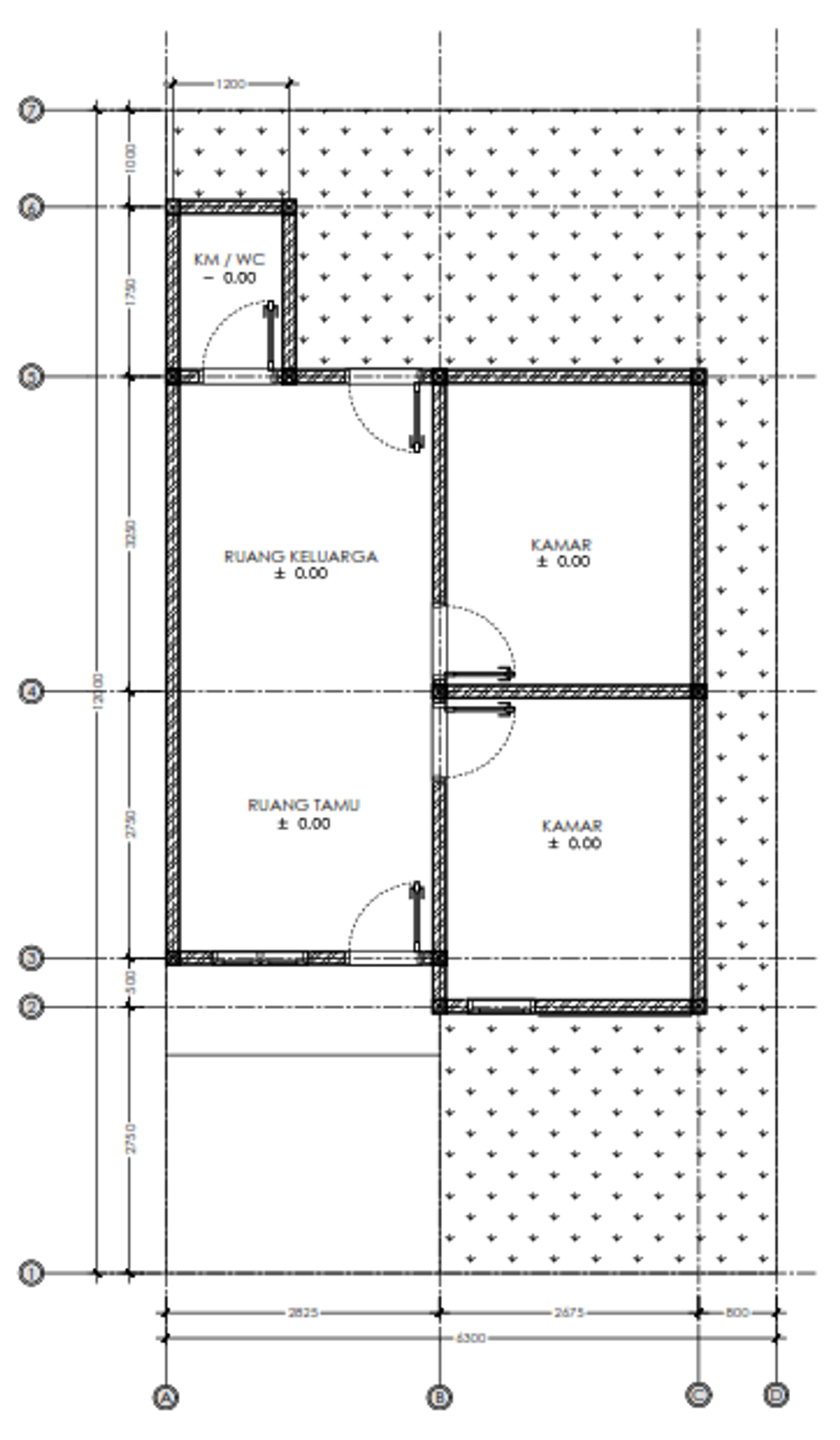 foto denah rumah tipe SUBSIDI perumahan GRIYA DHARMA JAYA