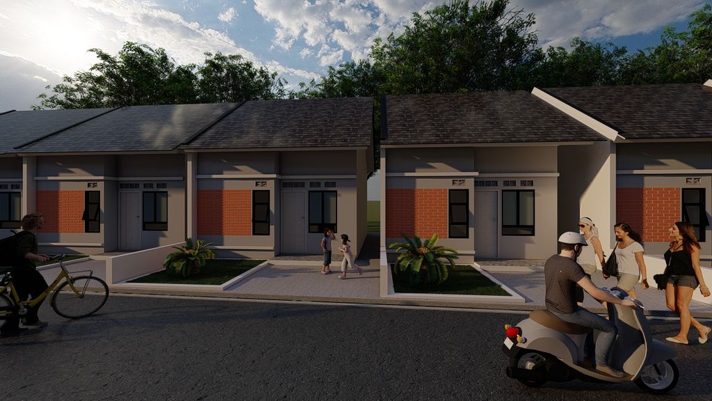 foto tampak rumah tipe SUBSIDI perumahan GRIYA DHARMA JAYA