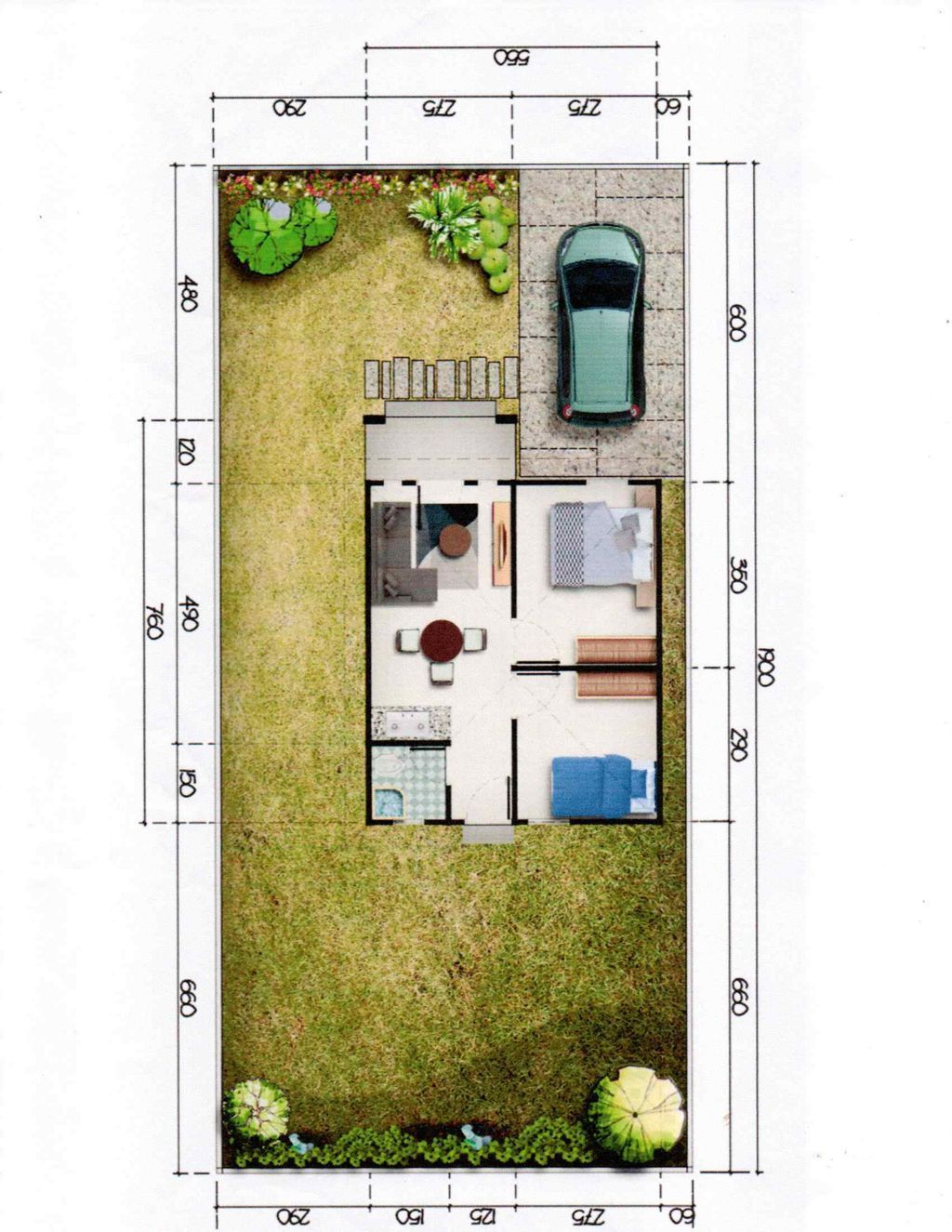 foto denah rumah tipe 36/199 perumahan Komplek Perumahan Navara Residence