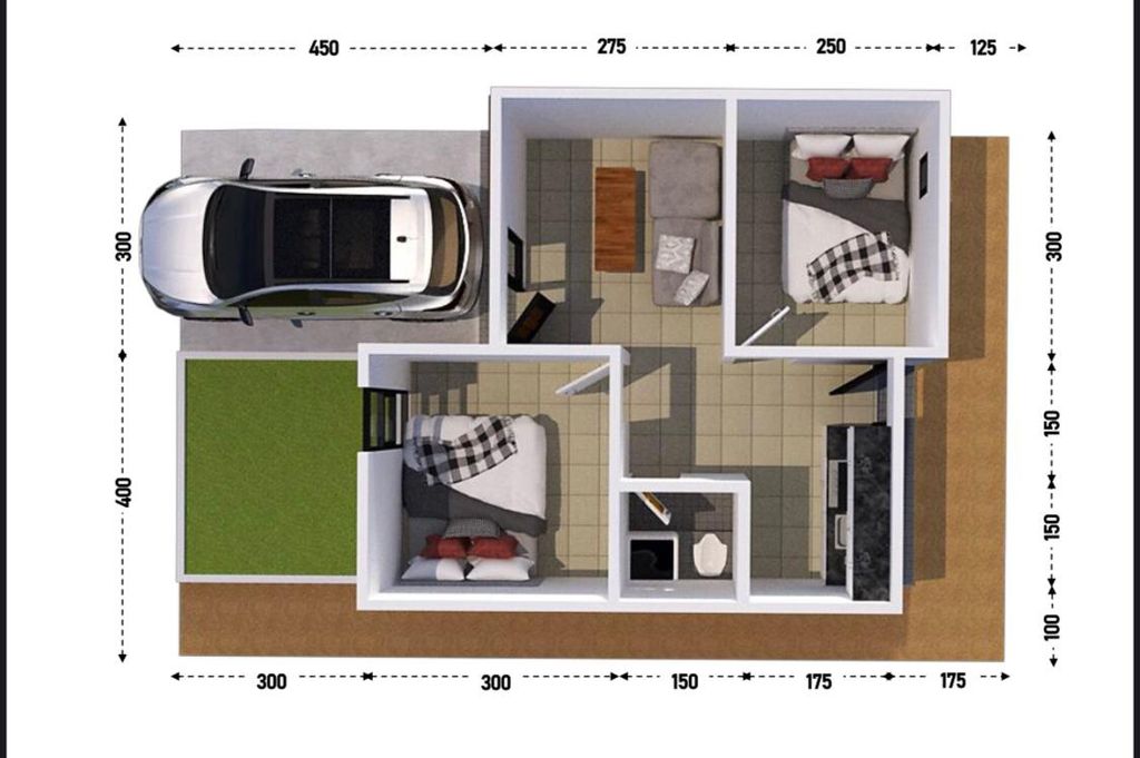foto denah rumah tipe 36 perumahan ZORA RESIDENCE