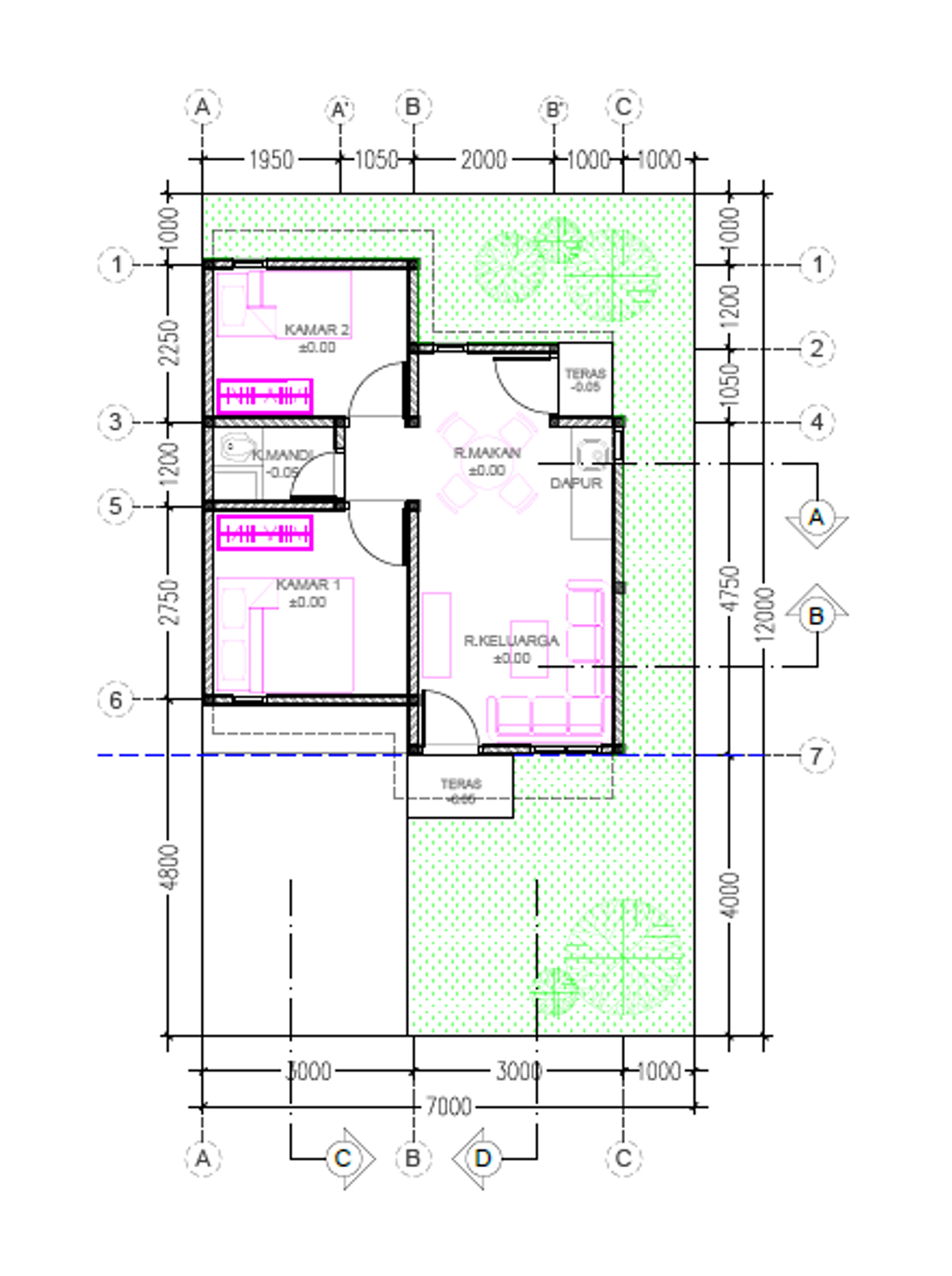 foto denah rumah tipe Subsidi perumahan BUKIT MULYA (TAHAP 3)
