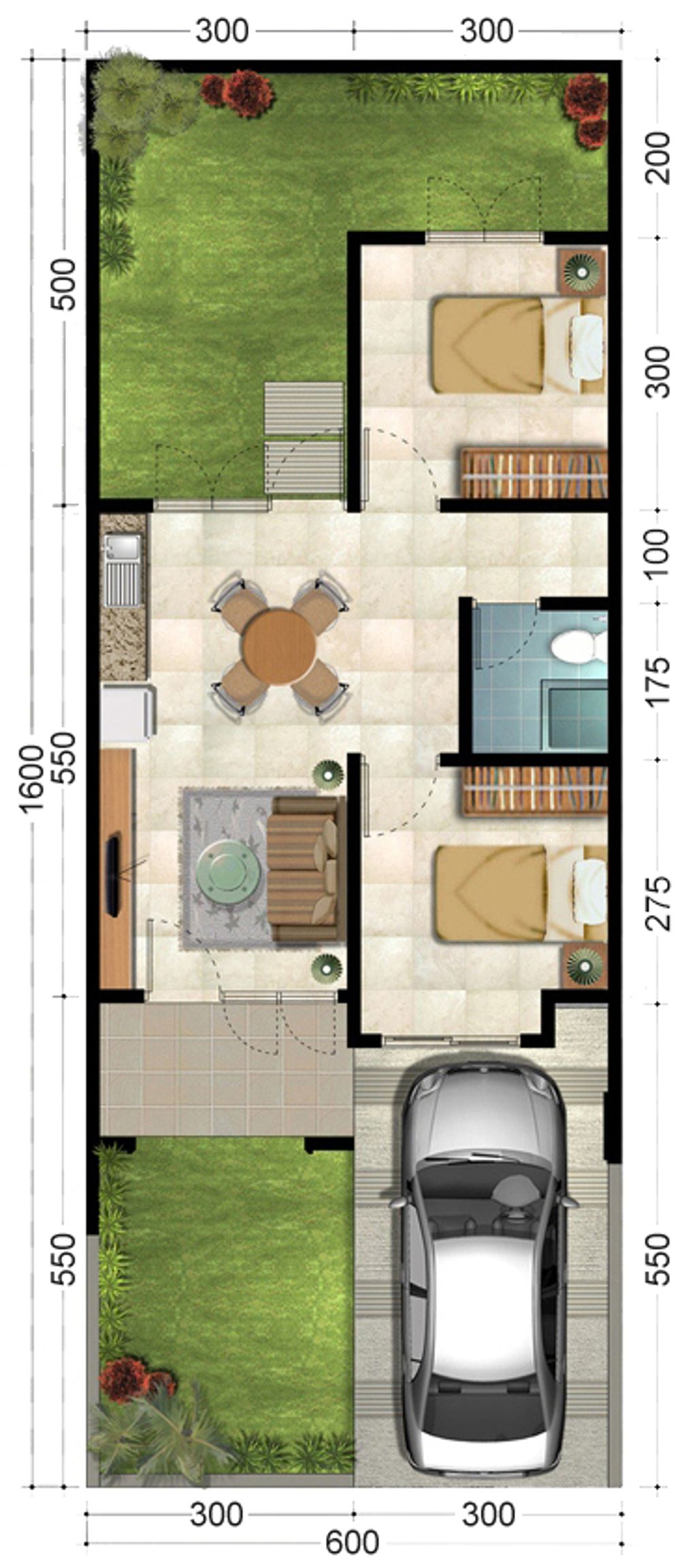 foto denah rumah tipe Ibis 52 - 2020 perumahan BUMI DAMAI REGENCY