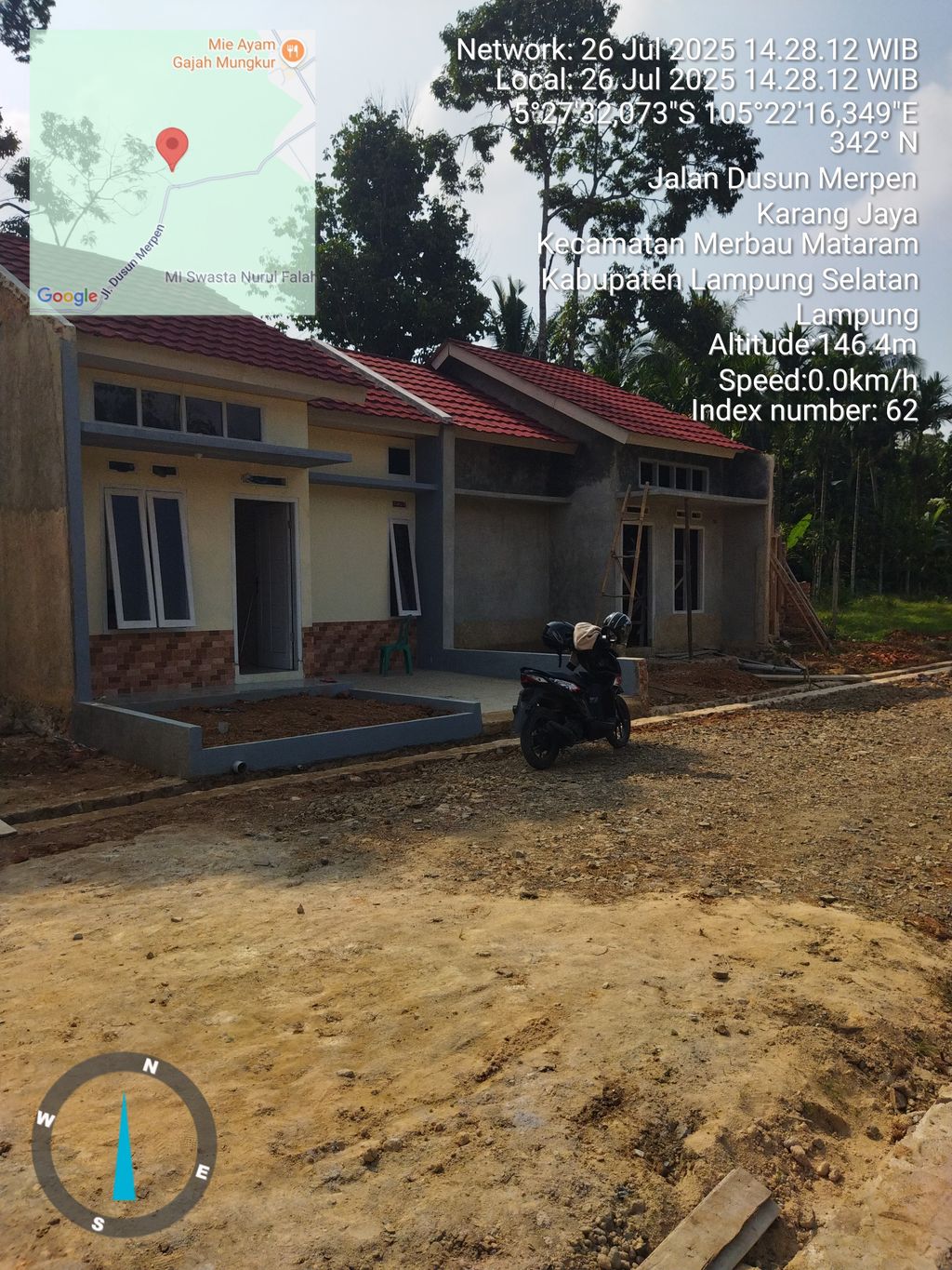 foto posisi tengah perumahan Perum Merpen Jaya