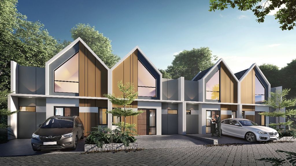 foto tampak rumah tipe 36/84 KK-01 perumahan KEBONSARI MANSION