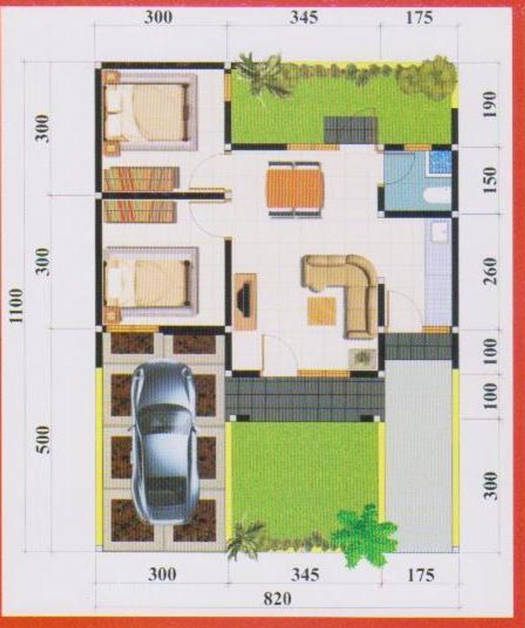 foto denah rumah tipe 47/90 32 perumahan REZANNA REGENCY