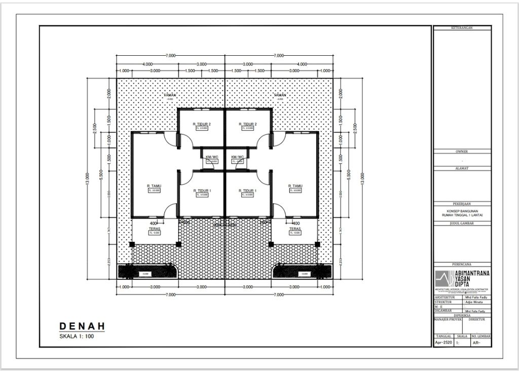 foto denah rumah tipe 36 perumahan Puri Permata Hijau 3