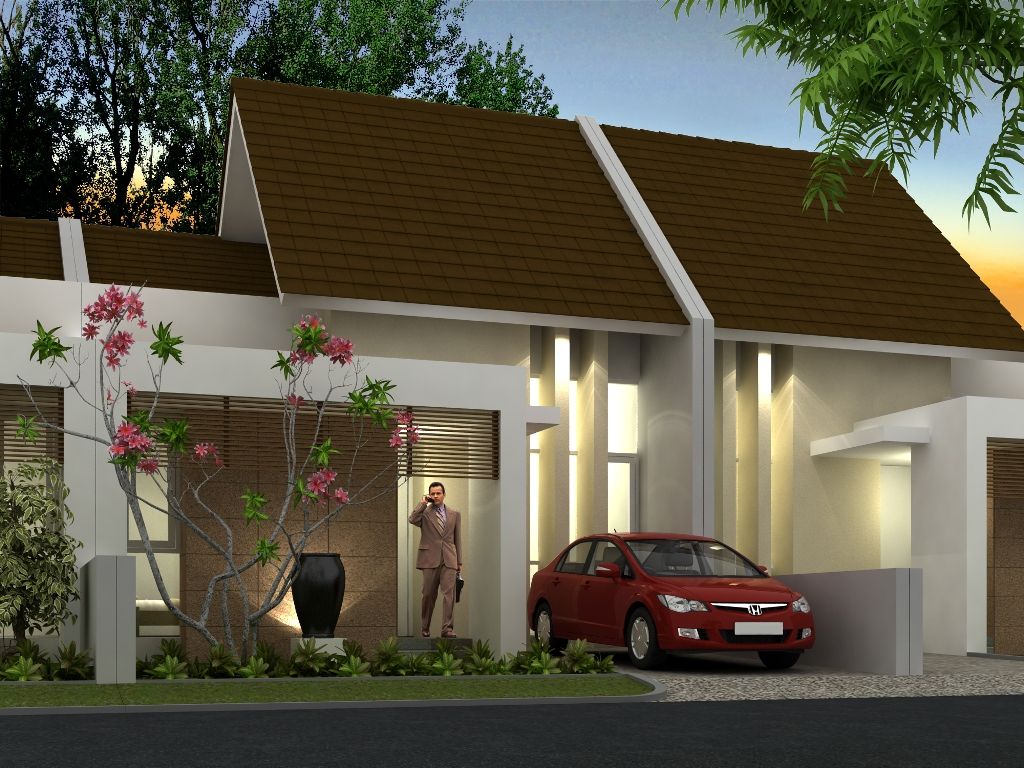 foto tampak rumah tipe Sapphire 70 - H10 hook perumahan Polim Regency