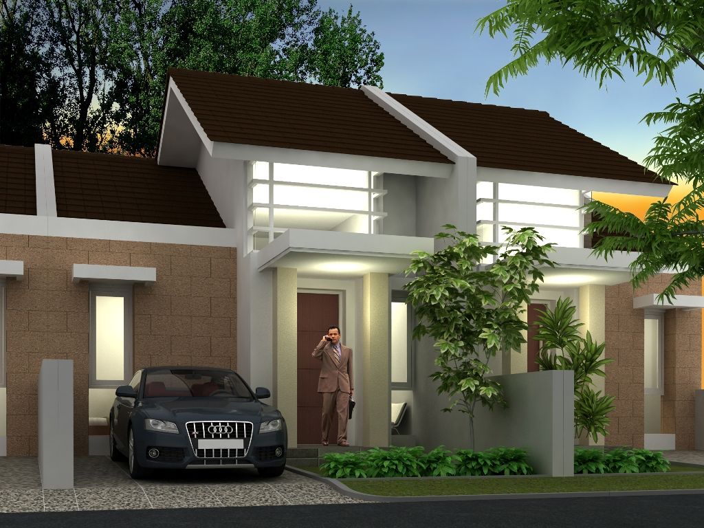 foto tampak rumah tipe Ruby 60 - F25 perumahan Polim Regency