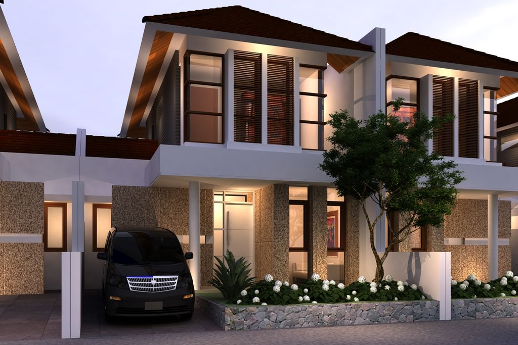 foto tampak rumah tipe Diamond 120 - C07 perumahan Polim Regency