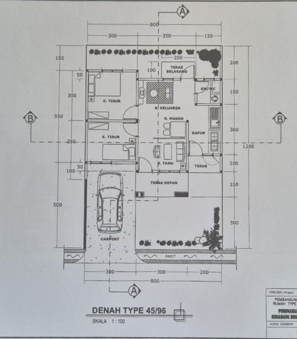 foto denah rumah tipe 45 perumahan PERUMAHAN BEGADANG REGENCY