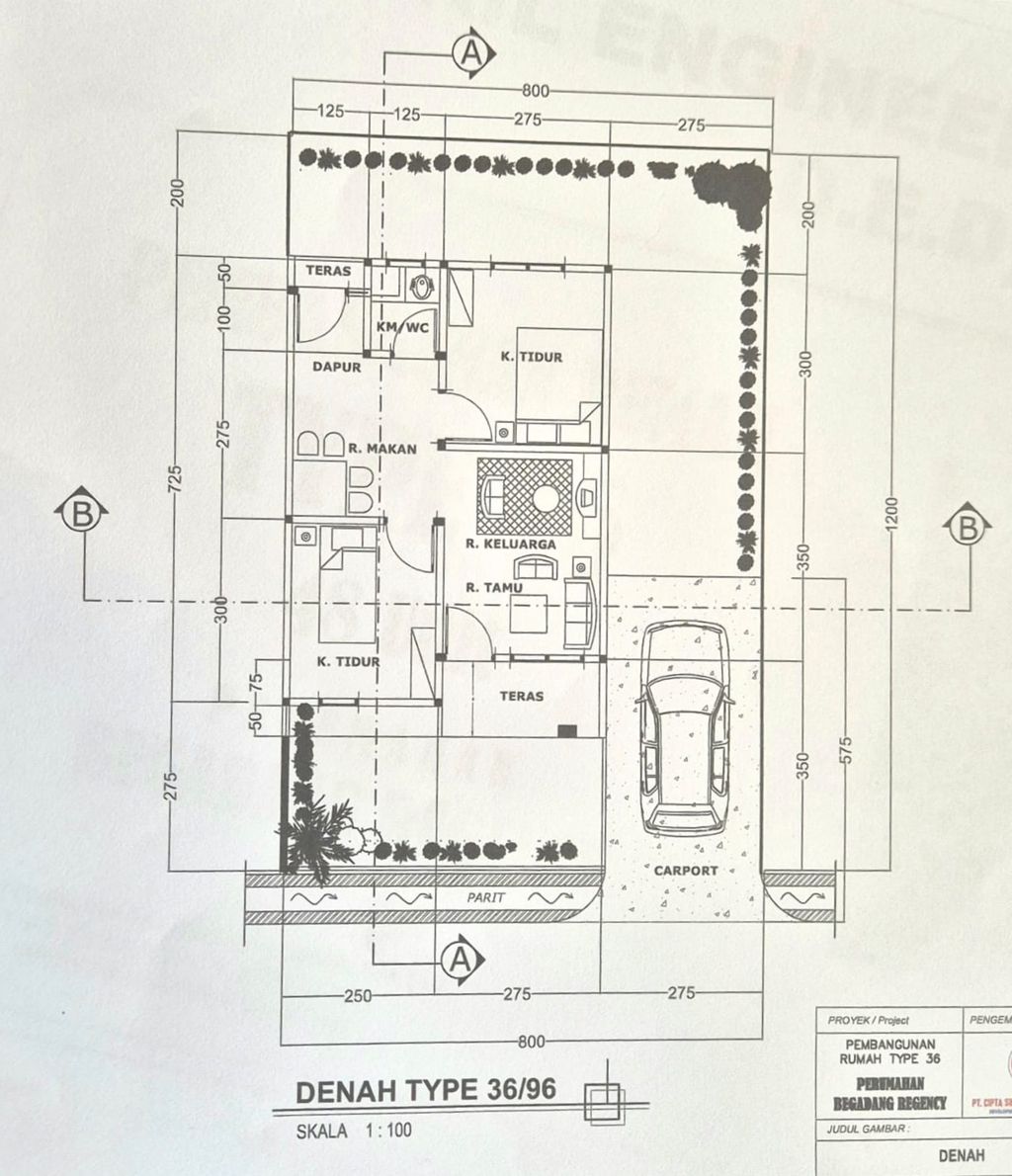 foto denah rumah tipe 36 perumahan PERUMAHAN BEGADANG REGENCY