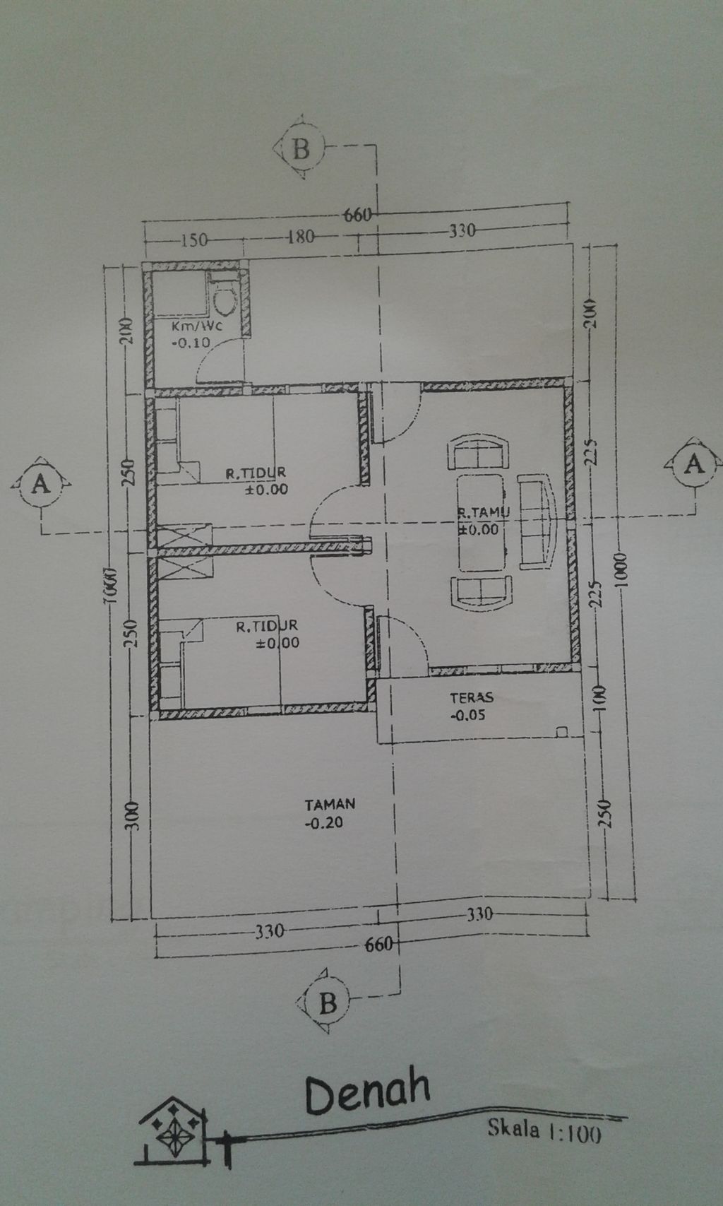 foto denah rumah tipe subsidi 36 perumahan BENGAWAN INDAH