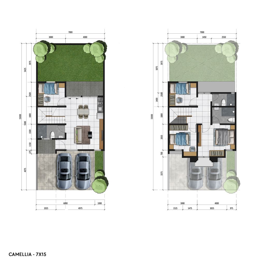 foto denah rumah tipe Camellia perumahan CITRALAND CITY KEDAMEAN