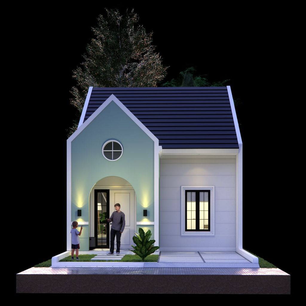 foto tampak rumah tipe 42/72 perumahan ASBRI REGENCY CIMURAH