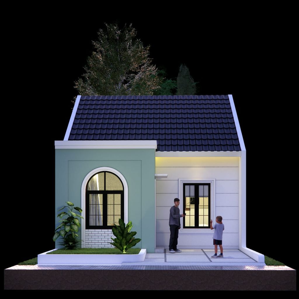 foto tampak rumah tipe 36/60 perumahan ASBRI REGENCY CIMURAH