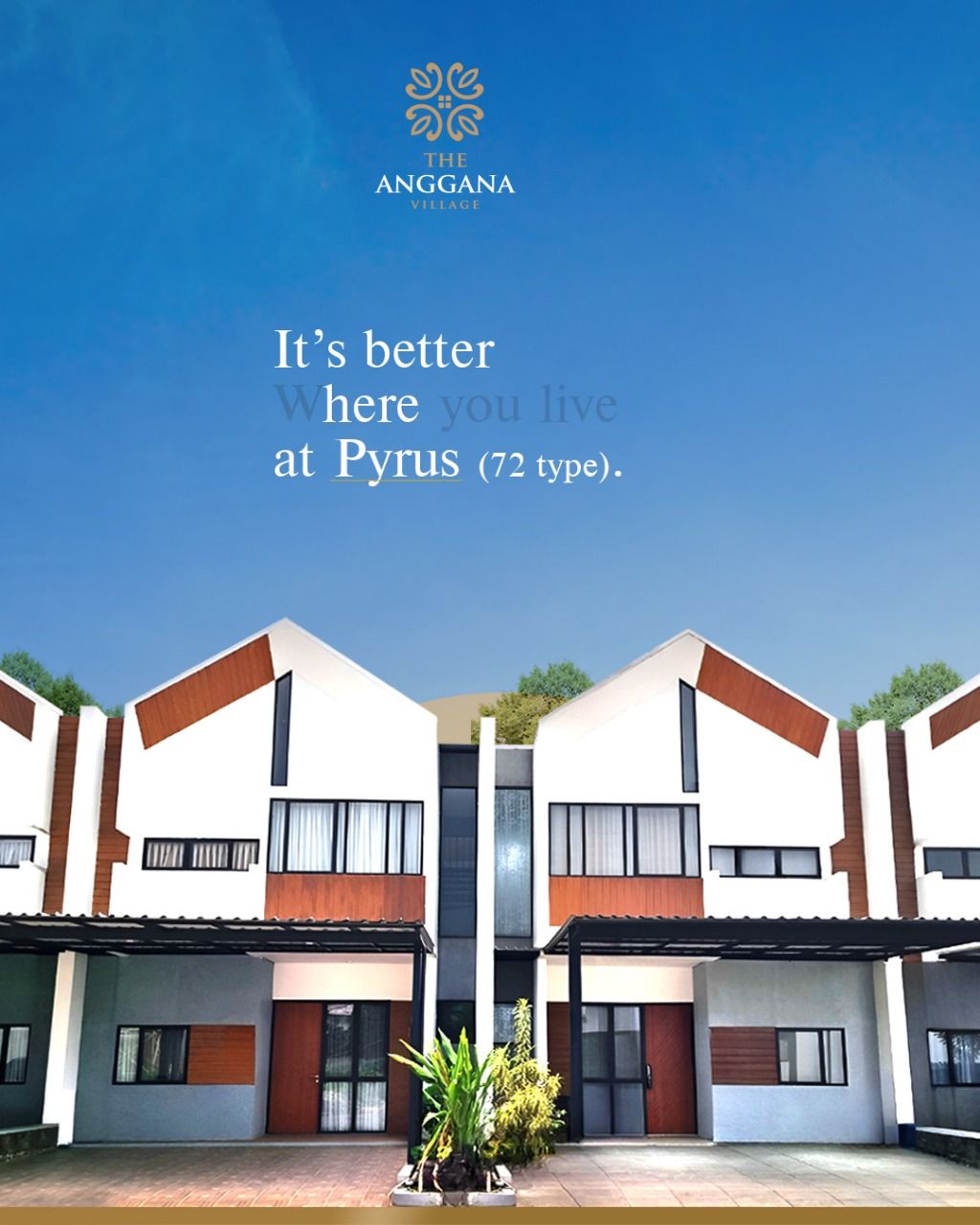 foto tampak rumah tipe Boulevard perumahan The Anggana Village