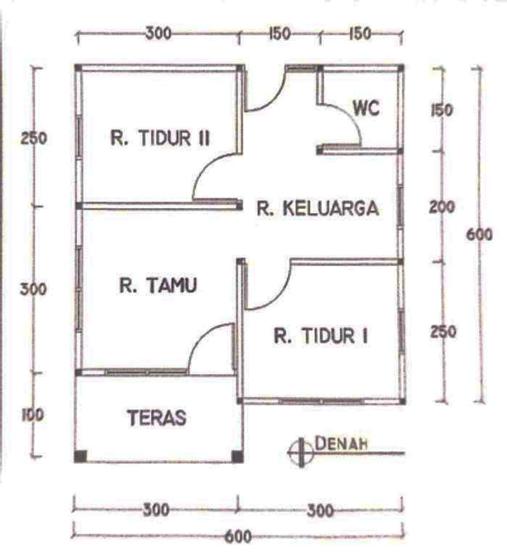 foto denah rumah tipe 36 perumahan DARUSSALAM BAHAGIA TAHAP 3