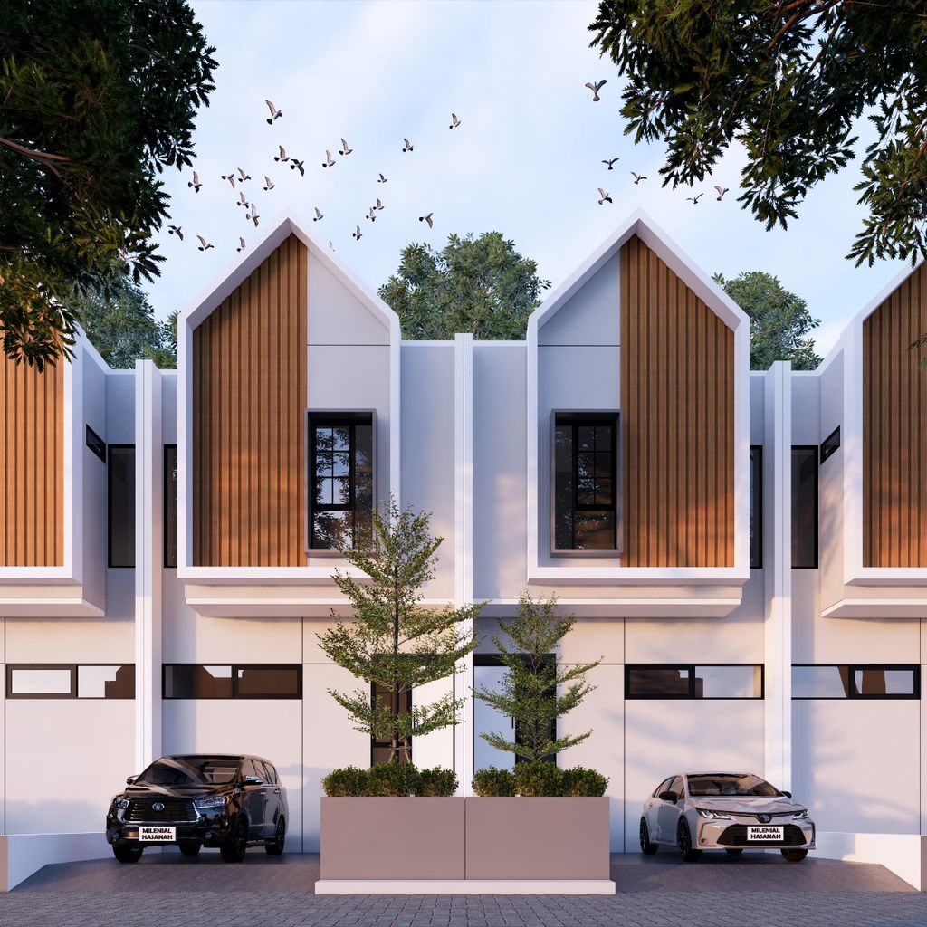 foto tampak rumah tipe BLOK A8 perumahan Singosari Millennial Hasanah