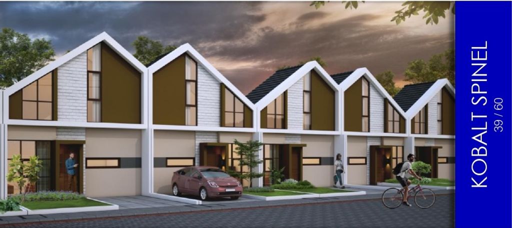 foto tampak rumah tipe Kobalt Spinel 39/60 perumahan Taman Krakatau - Margatani