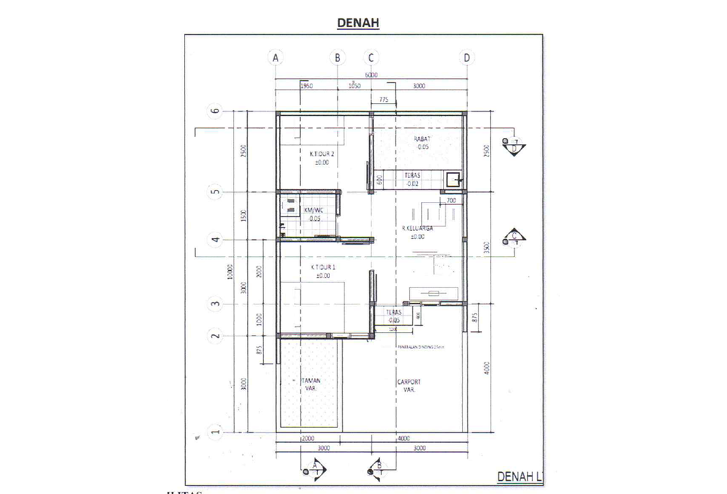 foto denah rumah tipe FLPP 32/60 BLOK C1 BOULEVARD perumahan PURI HARMONI CISOKA 2