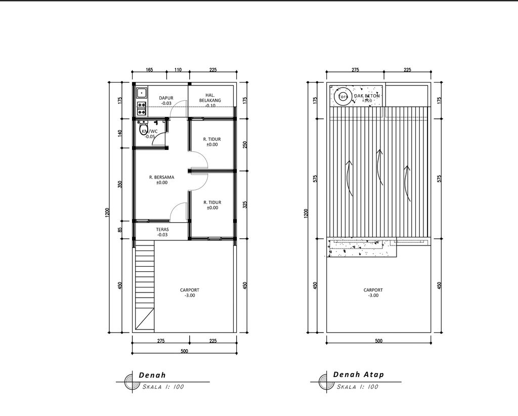 foto denah rumah tipe 30 1 Lantai Kontur 3m (304) perumahan G-Land Padalarang Valley